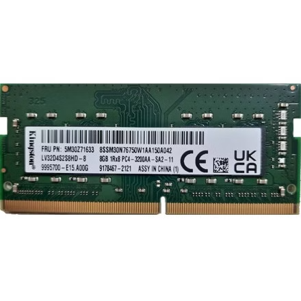 رم لپ تاپ کینگستون مدل DDR4 3200MHz  و cl19 ظرفیت 8 گیگابایت