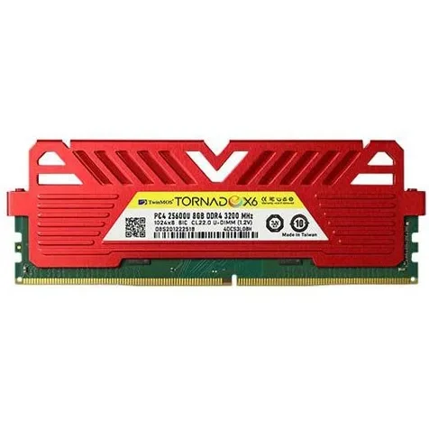 رم کامپیوتر DDR4 تک کاناله 3200 مگاهرتز CL22 توین موس مدل Tornado X6 ظرفیت 8 گیگابایت