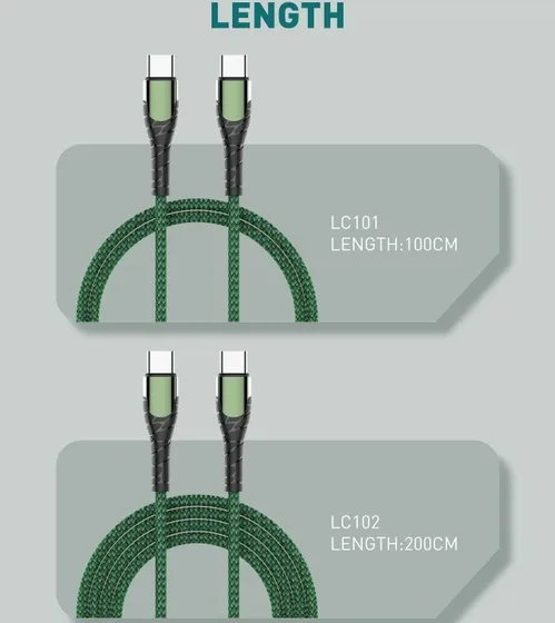 کابل تایپ سی به لایتنینگ فست شارژ 30 وات الدینو LC111 طول 1 متر
