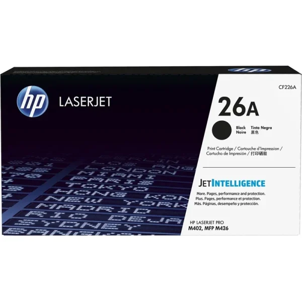 تونر مشکی HP 26A (CF226A) با راندمان بالا | مناسب برای سری LaserJet Pro MFP M402 و M426